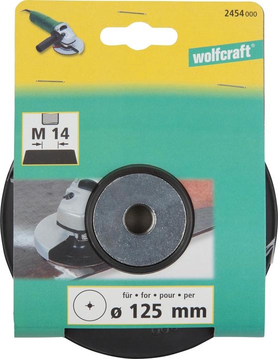 Produktbild wolfcraft wolfcraft 1 Schleifteller WS Flanschm. M14, ø125mm