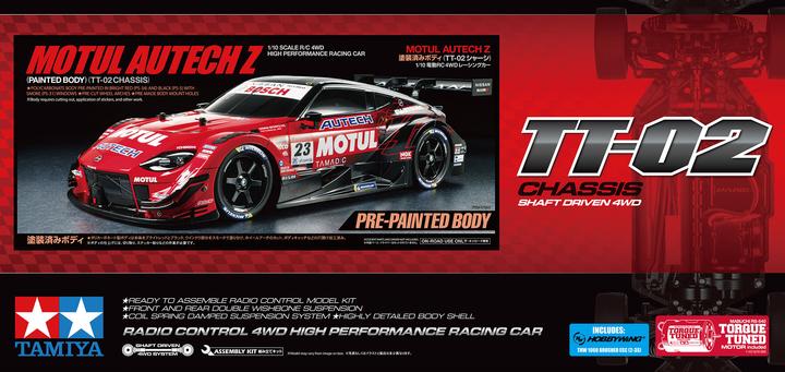 Produktbild Tamiya 1/10 RC Motul Autech Z Painted Body (TT-02) (Kit)