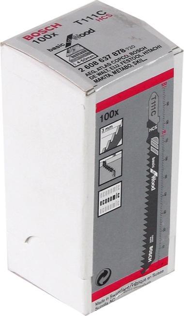 Produktbild Bosch Professional Zubehör Stichsägeblatt T 111 C Basic for Wood, 100er-Pack