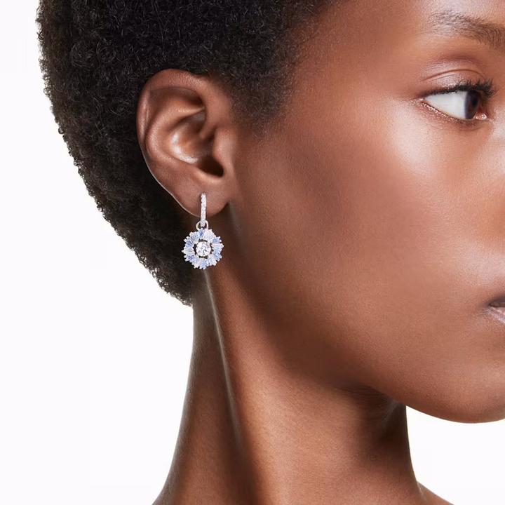 Image du produit Swarovski Idyllia Drop Boucles d'oreilles Fleur Bleu (Métal Swarovski)