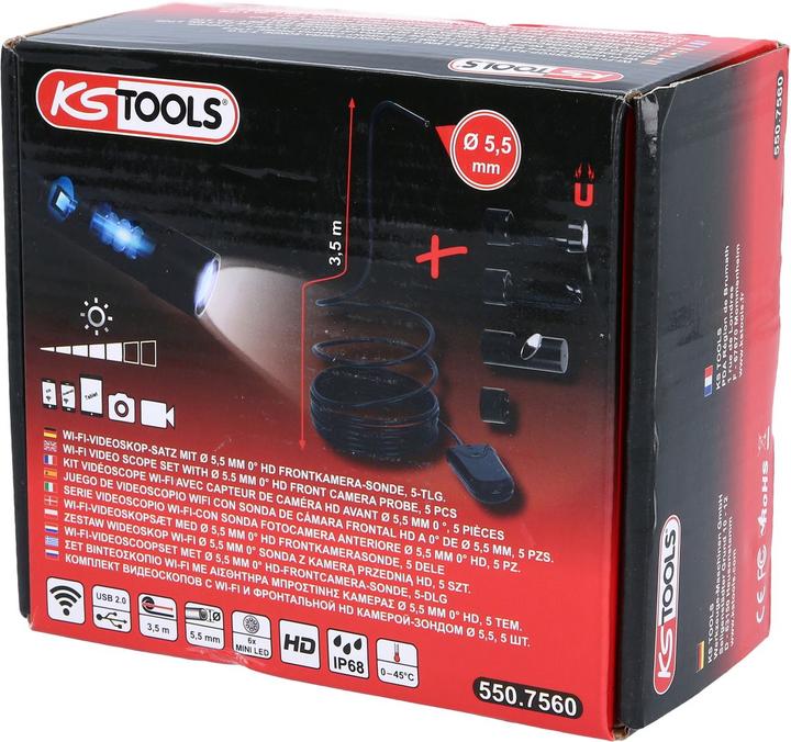Image du produit KS Tools Kit de vidéoscope Wi-Fi