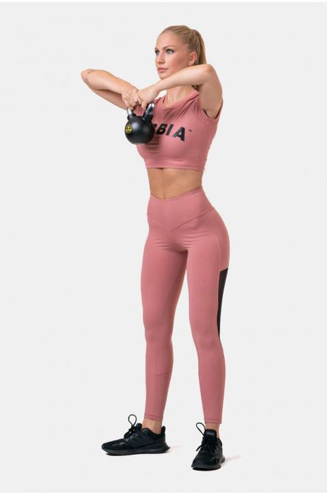 Actual product image Nebbia Short Sleeve Sporty Crop Top 584 old rose (M)