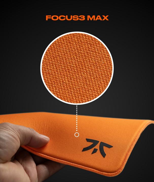 Produktbild Fnatic Max Focus 3 XL Pro Gaming Mouse Mat, Sunrise Orange Smooth Cloth Control Surface, Water Resis (XL)