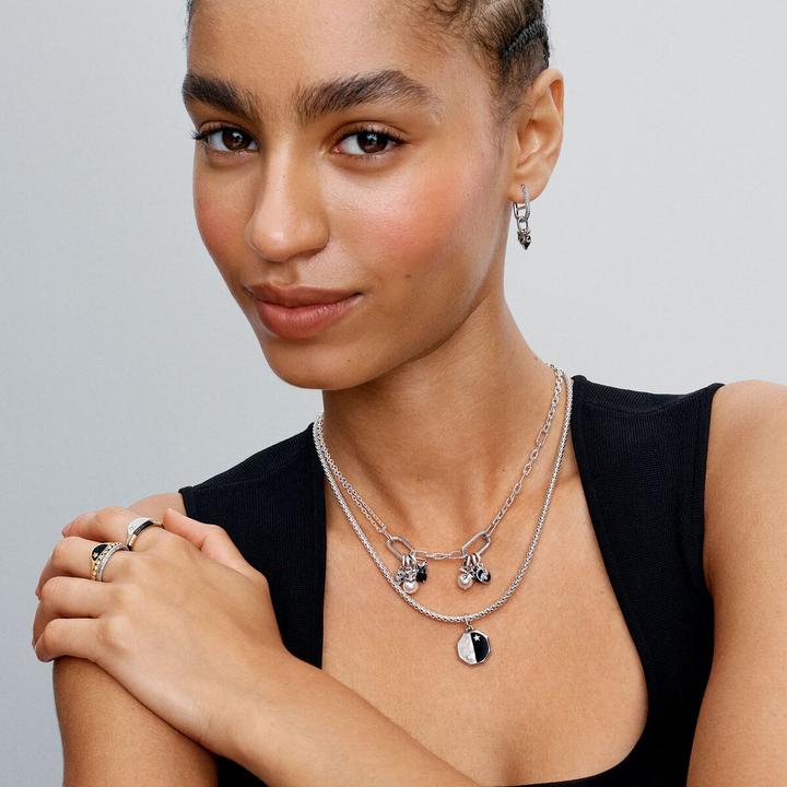 Image du produit Pandora Pearl & Arrows Mini Dangle Charm (Argent massif)