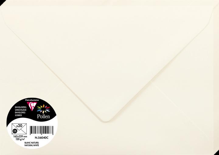 Pollen Confezione da 20 buste C5 120g - bianco naturale (C5, 20 x)