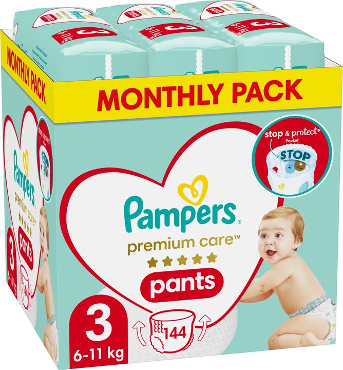 Image du produit Pampers Soins premium (Taille 3, Pack mensuel, 144 pièce(s))