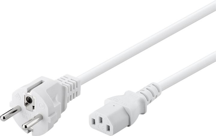 Goobay Kaltgeräte Anschlusskabel, 2 m, Weiss (2 m)