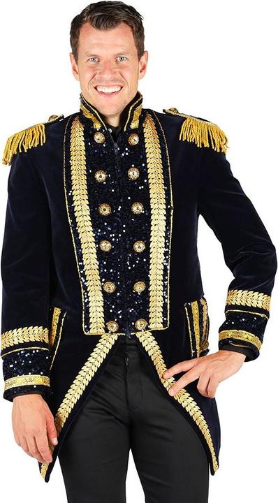 Immagine prodotto Thetru Giacca da uomo in broccato Exellent, blu/oro (L)
