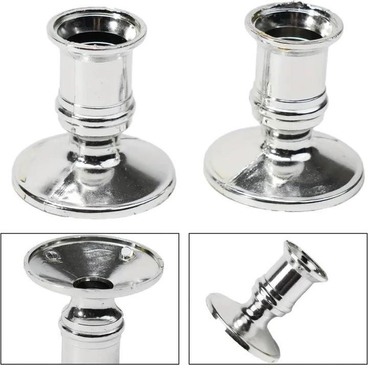 Actual product image Cbx Kerzenständer 3 Köpfe, Kerzenleuchter 3-armig, Kerzenhalter Silber