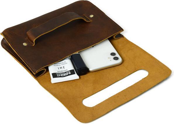 Actual product image Only-Bags.Store Chic leather clutch in cocoa