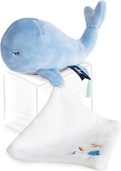 Produktbild Doudou et Compagnie Wal mit Schmusetuch, blau 15cm (MQ2) **