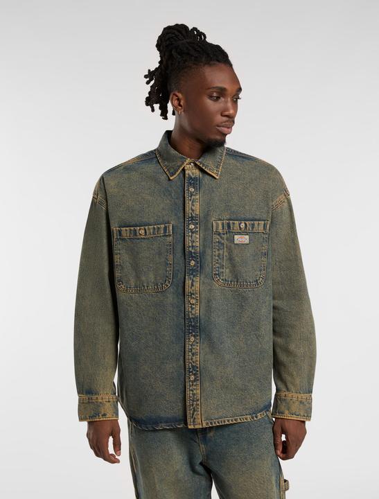 Actual product image Dickies Houston Ls Shirt Yellow Fade Ind (M)