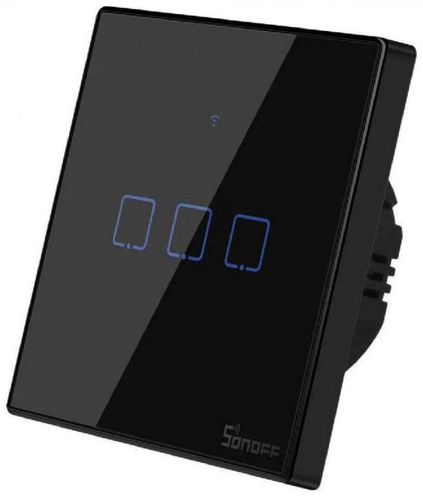 Image du produit Sonoff T3EU3C - Commutateur mural intelligent Wi-Fi à 3 vitesses - Noir