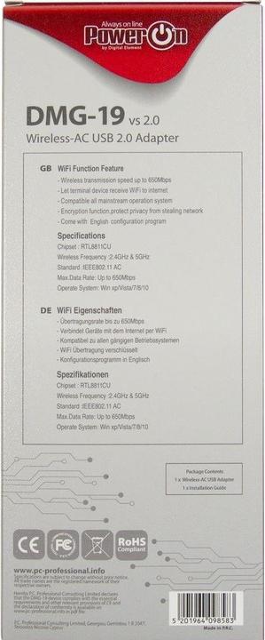 Immagine prodotto Intertech PowerOn DMG-19 (USB 2.0)