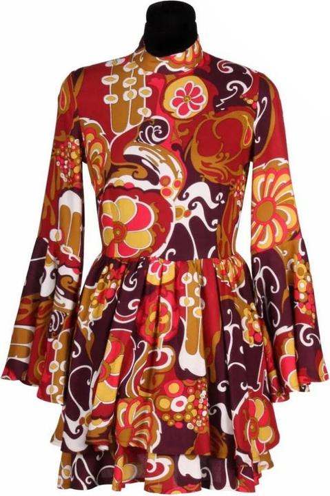 Produktbild Thetru Damen Seventies Kleid, rot (S)