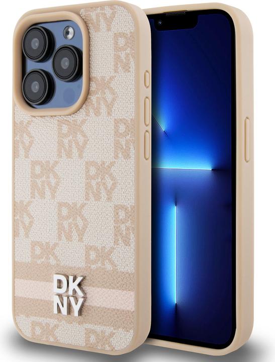 Image du produit DKNY Coque toile similicuir monogramme logo métallique (Apple iPhone 15)