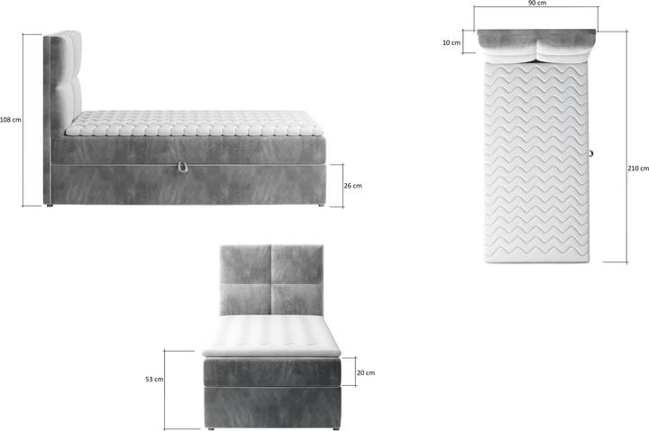 Produktbild ELTAP Rivia mit Stauraum (90 x 200 cm)