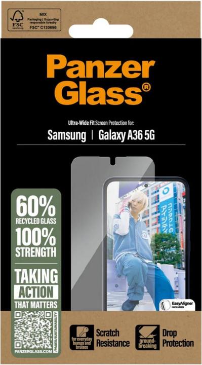 Actual product image PanzerGlass Screen Protector (1 Piece, Samsung Galaxy A36)
