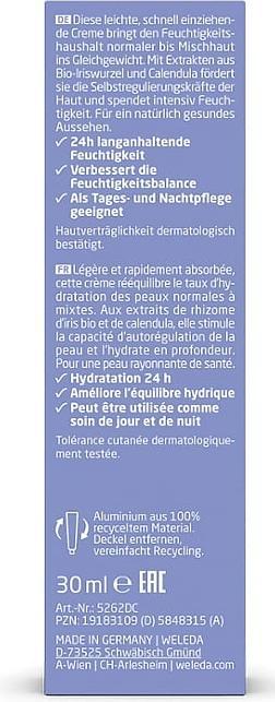 Valori nutrizionali e ingredienti Weleda Iris (30 ml, Crema 24h)