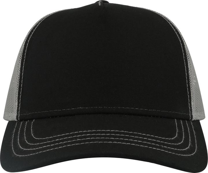 Actual product image Atlantis Unisex Adult Rapper 5 Panel Canvas Recycled Trucker Cap (One size)