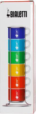 Actual product image Bialetti CUP Set of 6 Porcelain Mugs with Stand Coffee Mug Color 60ml (65 ml, 6 x)