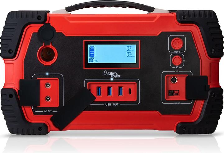 Produktbild Casativo Tragbare Powerstation & Solar-Generator mit 800 Wh, 230V & 12V, 1.000 Watt (800 Wh, 7 kg)