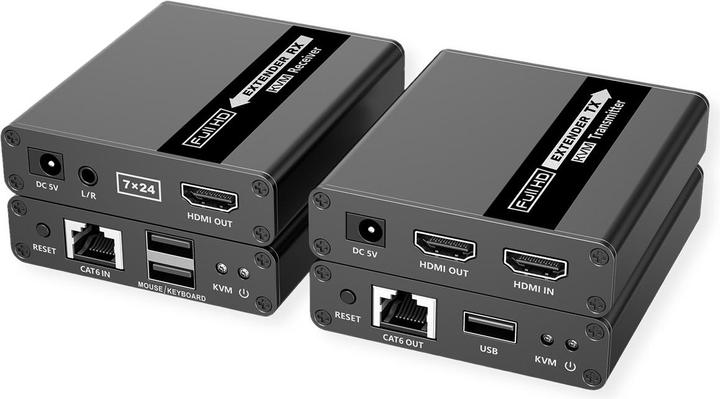 Produktbild Value KVM Verlängerung via TP, USB + HDMI (1080P@60Hz) + Audio, 70m
