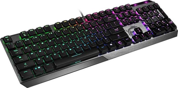 Image du produit MSI Vigor GK50 Low Profile Clavier USB QWERTY US anglais, Métallique (US, Filaire)