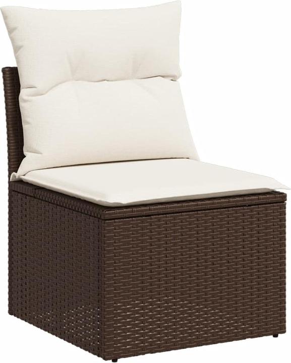 Produktbild VidaXL Gartenmöbel Sofa Garnitur Lounge Sitzgruppe 12-tlg. Braun Poly Rattan