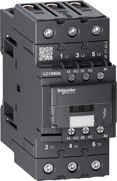 Image du produit Schneider Electric CONTACTEUR 3P 30KW/80A 1S1O 230VAC (LC1D80AP7)