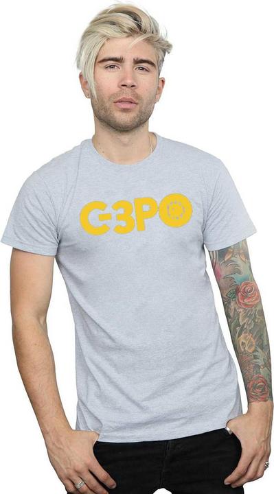 Produktbild Star Wars The Rise Of Skywalker C3PO Text Logo TShirt (4XL)