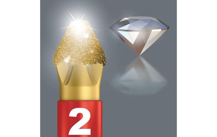 Produktbild Wera Bit-Check 12 Diamond 1 (Kreuz Phillips PH M1, Kreuz Phillips PH M2, Kreuz Pozidriv PZ M1, Kreuz Pozidriv PZ M2)