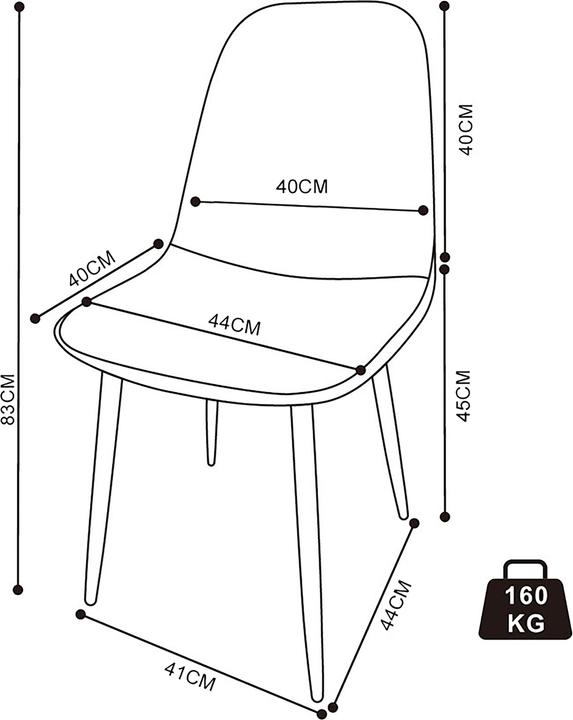 Produktbild VCM 1er Esszimmerstuhl Küche Fiolo