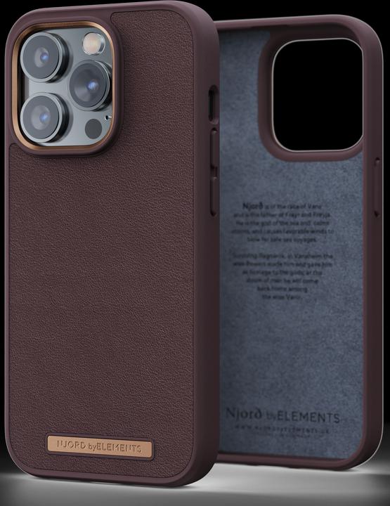 Actual product image Njord Genuine Leather Case Iphone 14 (Apple iPhone 14 Pro Max)