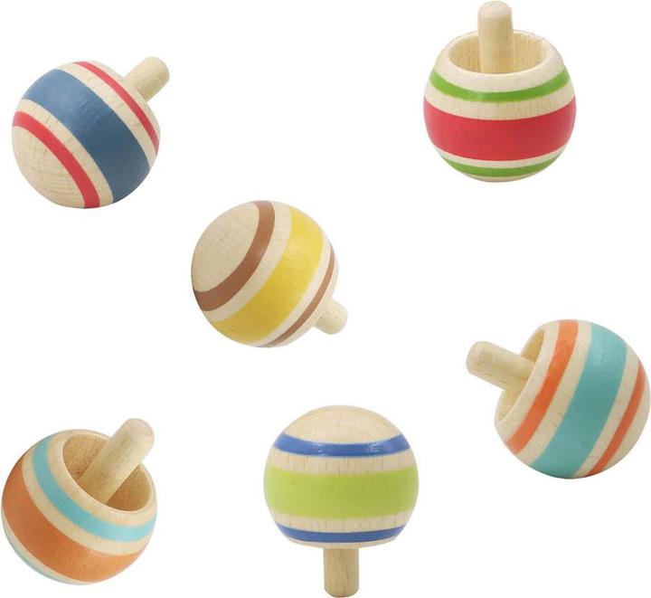 Actual product image Wooden spinning top