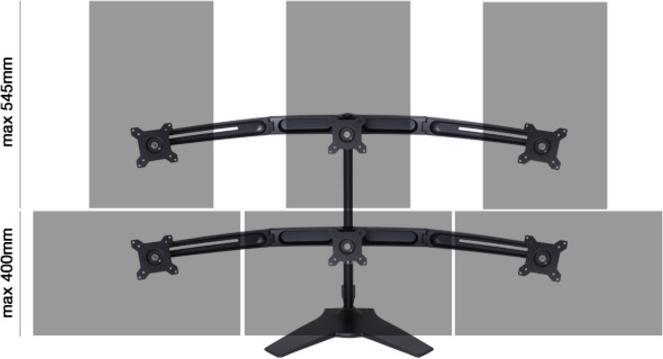 Image du produit Multibrackets Kit d'extension à 6 écrans pour support de table EX Kit Triple (Tables, 24")