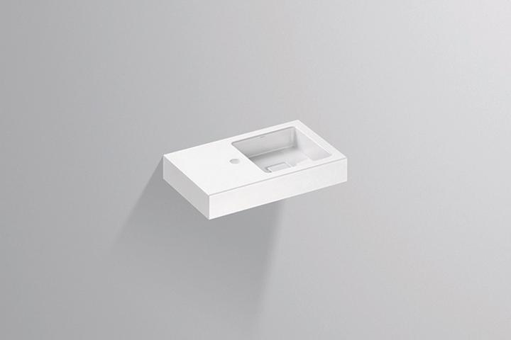 Alape wash basin WT.QS525H.R, rectangular W: 525mm H: 94mm D: 325mm, 4280000000, white (325 mm, 525 mm)