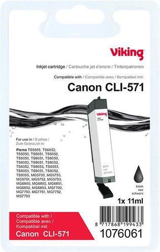 Actual product image Office Depot Ink Cartridge CLI-571BK CLI-571 Compatible CLI-571BK Black