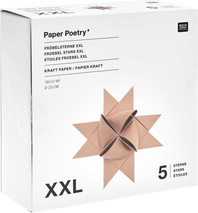 Actual product image Rico Design Fröbel stars XXL (180 g/m², 5 x)