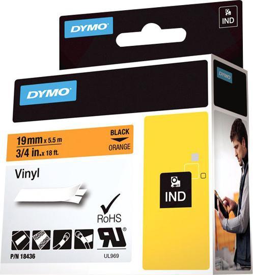 Actual product image Dymo Writing tape 19mm vinyl (1.90 cm, Orange)