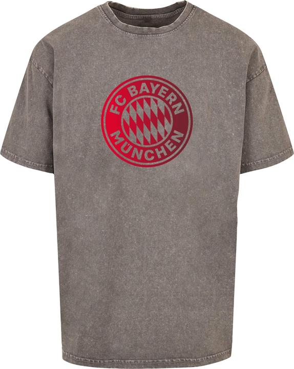 FC Bayern München Logo GR Acid Washed Heavy Oversize Tee - 116965