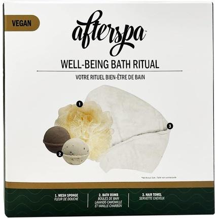 AfterSpa Wellness Bath Ritual with 1 Mesh Sponge and 2 Body Bombs (Badepralinen)