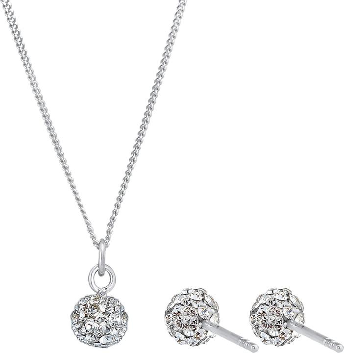 Elli Kristallkugel (Glaskristall, 925er Sterling Silber, Ferido)