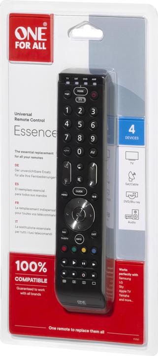 Produktbild One for All URC 7140 Essence 4 (Universal Fernbedienung, Infrarot)