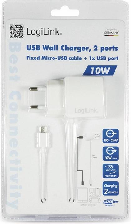 Produktbild LogiLink USB Steckdosenadapter (10 W)