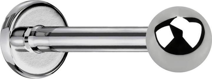 Star Piercing Labret silber mit Kugel (ohne Messing, Titan G23)
