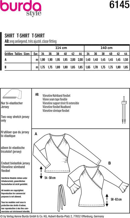 Image du produit Patrons Chemise cache-coeur