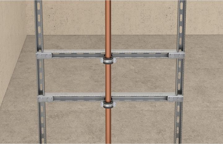 Actual product image Fischer FRS-L 175-183 M8/M10 Pipe clamp Univ. (183 mm)