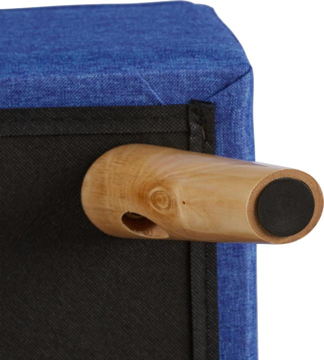 Actual product image Relaxdays Storage Ottoman, Faux Linen Cover