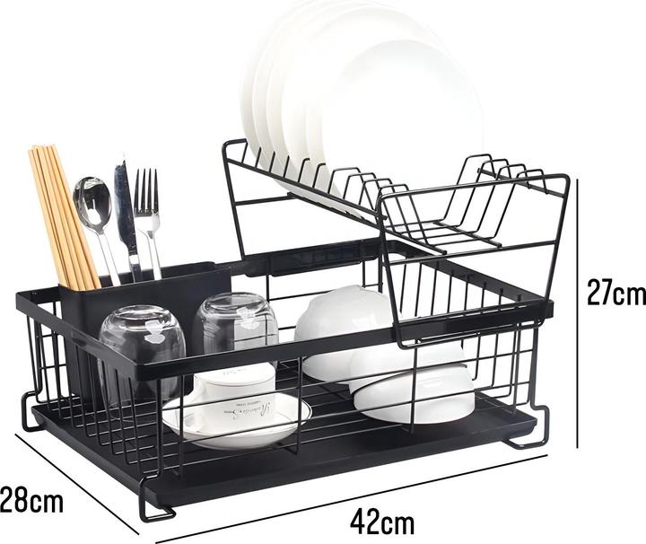 Actual product image Cheffinger Geschirrabtropfer mit Besteckeinsatz